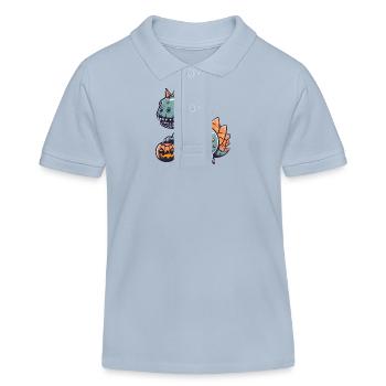 Dinosaurier stegosaurus Halloween Zombie - Kinder Organic Poloshirt Mini Sprinter von Stanley/Stella - sky Blue - Vorne