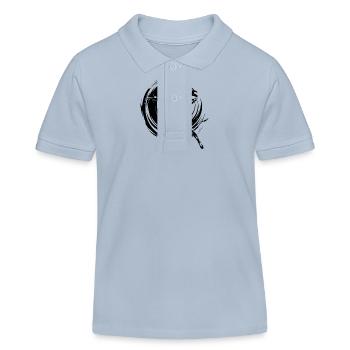 Volleyball player - Kids Organic Polo Shirt by Stanley/Stella - sky blue - Front