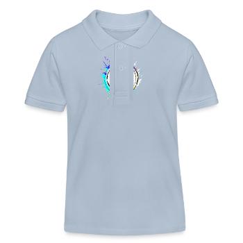 Gesicht bart symbol - Kinder Organic Poloshirt Mini Sprinter von Stanley/Stella - sky Blue - Vorne