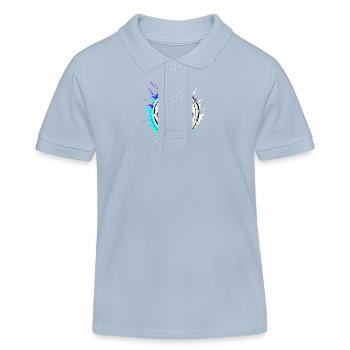 Symbole de la moustache - Polo enfant bio Stanley/Stella - bleu ciel - Devant