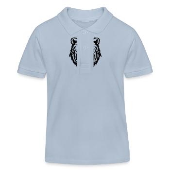 Tête de grizzli - Polo enfant bio Stanley/Stella - bleu ciel - Devant