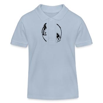Volleyball Players - Kids Organic Polo Shirt by Stanley/Stella - sky blue - Front