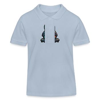 Robbe Tier Halloween Tier - Kinder Organic Poloshirt Mini Sprinter von Stanley/Stella - sky Blue - Vorne