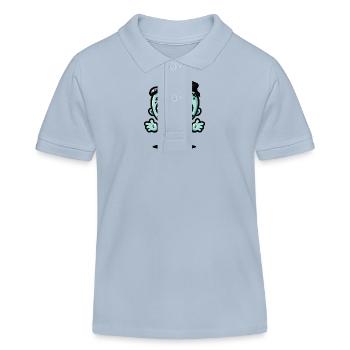 Zombie Halloween Creepy Kawaii - Kids Organic Polo Shirt by Stanley/Stella - sky blue - Front