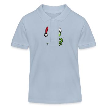 Echse Weihnachten Niedlich - Kinder Organic Poloshirt Mini Sprinter von Stanley/Stella - sky Blue - Vorne
