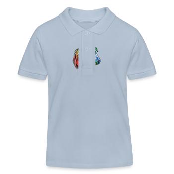 Tête de cheval colorée - Polo enfant bio Stanley/Stella - bleu ciel - Devant
