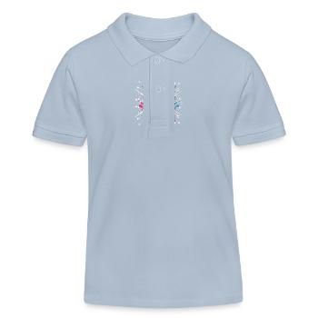 Eule Pop Art Kopf - Kinder Organic Poloshirt Mini Sprinter von Stanley/Stella - sky Blue - Vorne