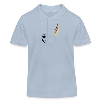 Soccer Team Germany - Kids Organic Polo Shirt by Stanley/Stella - sky blue - Front