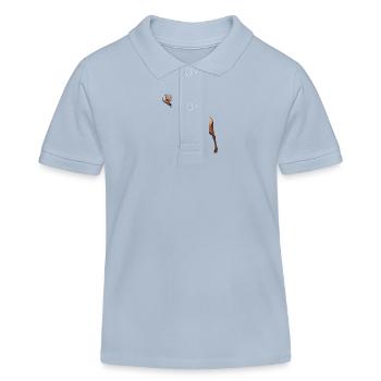 Elch Tier - Kinder Organic Poloshirt Mini Sprinter von Stanley/Stella - sky Blue - Vorne