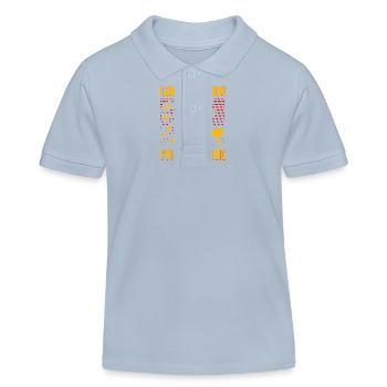 Ich kann jetzt nicht reden, ich füttere Vögel - Kinder Organic Poloshirt Mini Sprinter von Stanley/Stella - sky Blue - Vorne