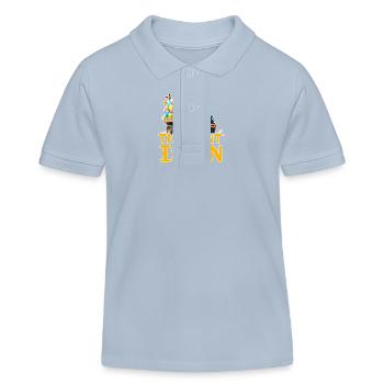 Die Jagd hat begonnen - Kinder Organic Poloshirt Mini Sprinter von Stanley/Stella - sky Blue - Vorne
