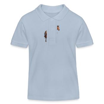 Pferd Tier - Kinder Organic Poloshirt Mini Sprinter von Stanley/Stella - sky Blue - Vorne