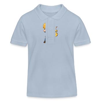 Construction worker 5 years old - Kids Organic Polo Shirt by Stanley/Stella - sky blue - Front