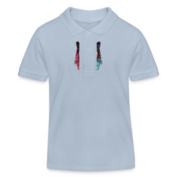Tête de chat Cool - Polo enfant bio Stanley/Stella - bleu ciel - Devant