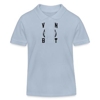 Gorilla Vegan Beast - Kids Organic Polo Shirt by Stanley/Stella - sky blue - Front