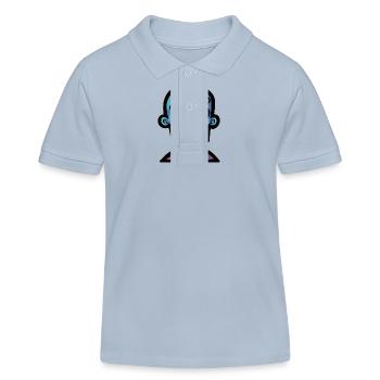 Zombie Halloween Comic Creepy - Kids Organic Polo Shirt by Stanley/Stella - sky blue - Front