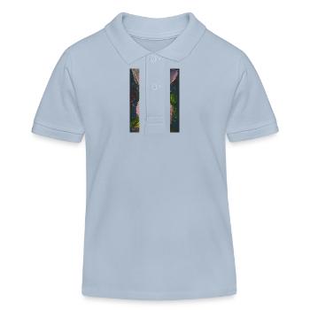 Lièvre peinture peinture huile cadeau - Polo enfant bio Stanley/Stella - bleu ciel - Devant