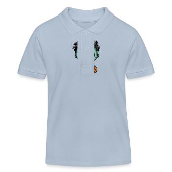 Zombie Halloween Creepy Baby - Kids Organic Polo Shirt by Stanley/Stella - sky blue - Front