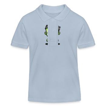 Zombie Halloween Creepy Cartoon - Kids Organic Polo Shirt by Stanley/Stella - sky blue - Front