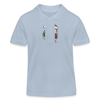 Dinosaurier stegosaurus Weihnachten Comic - Kinder Organic Poloshirt Mini Sprinter von Stanley/Stella - sky Blue - Vorne