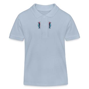 Ailes de cœur - Polo enfant bio Stanley/Stella - bleu ciel - Devant