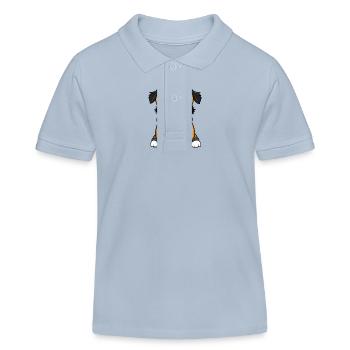 Border Collie Hund Stylisch - Kinder Organic Poloshirt Mini Sprinter von Stanley/Stella - sky Blue - Vorne