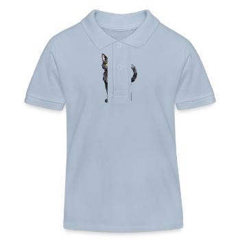 Katze Tier - Kinder Organic Poloshirt Mini Sprinter von Stanley/Stella - sky Blue - Vorne