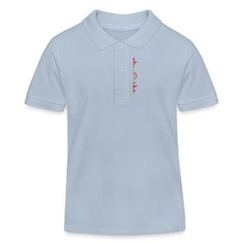 Wasserball Herzschlag Geschenkidee - Kinder Organic Poloshirt Mini Sprinter von Stanley/Stella - sky Blue - Vorne