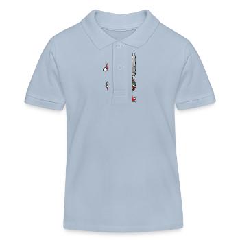 Noël de rhinocéros Noël laid - Polo enfant bio Stanley/Stella - bleu ciel - Devant