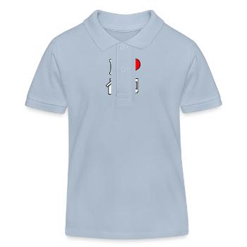 J’aime la musique house - Polo enfant bio Stanley/Stella - bleu ciel - Devant