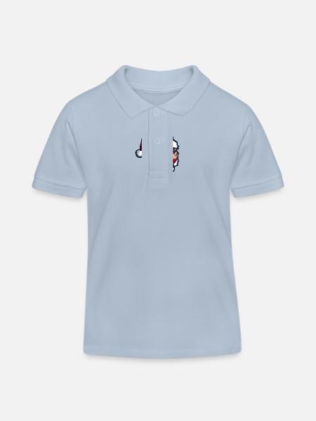 Tête de guépard Noël Noël - Polo enfant bio Stanley/Stella - bleu ciel