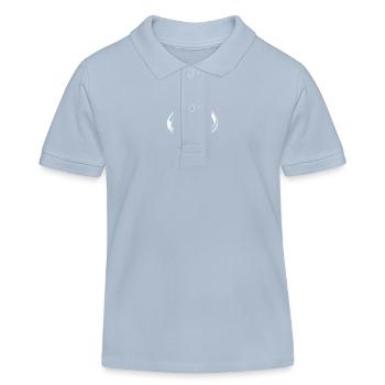 Alliances symbole silhouette mariage - Polo enfant bio Stanley/Stella - bleu ciel - Devant