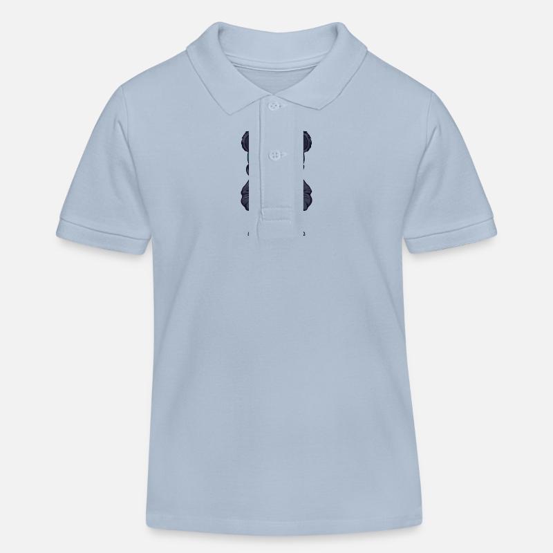 Ours Hiver - Polo enfant bio Stanley/Stella - bleu ciel