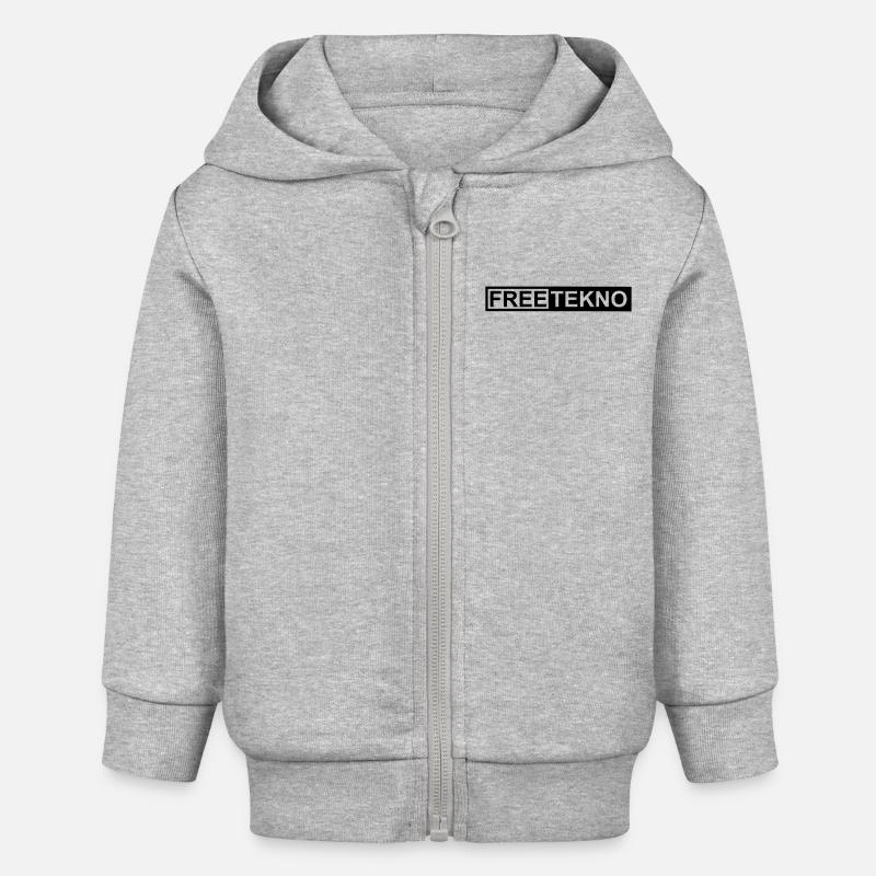 freetekno - Veste à capuche bébé bio Stanley/Stella - gris chiné