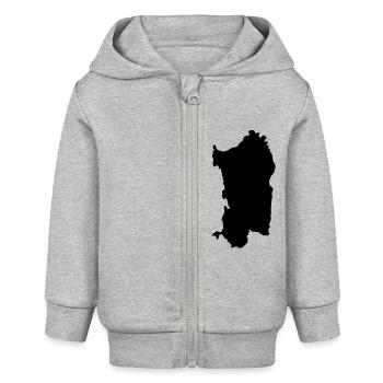 sardinien__f1 - Baby Organic Kapuzenjacke Baby Connector von Stanley/Stella - Grau meliert - Vorne