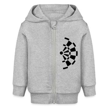 dart half - Veste à capuche bébé bio Stanley/Stella - gris chiné - Devant