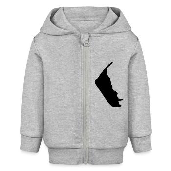 Amrum Outline - Veste à capuche bébé bio Stanley/Stella - gris chiné - Devant