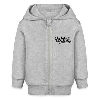 Hexe - Baby Organic Kapuzenjacke Baby Connector von Stanley/Stella - Grau meliert - Vorne