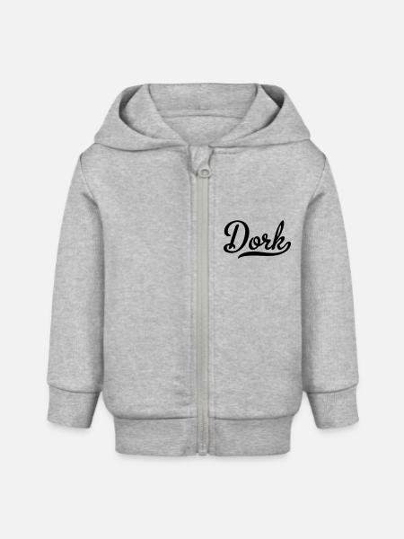 Dork - Baby Organic Kapuzenjacke Baby Connector von Stanley/Stella - Grau meliert