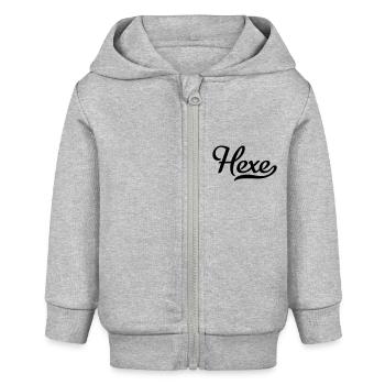 Hexe - Baby Organic Kapuzenjacke Baby Connector von Stanley/Stella - Grau meliert - Vorne