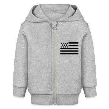 drapeaubreizh011 - Veste à capuche bébé bio Stanley/Stella - gris chiné - Devant