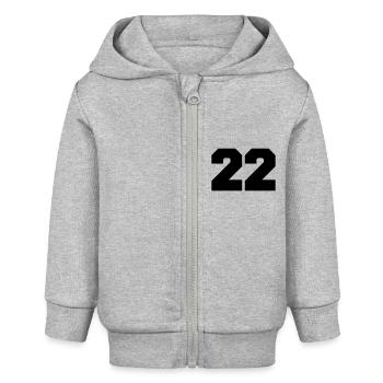 22 - Baby Organic Kapuzenjacke Baby Connector von Stanley/Stella - Grau meliert - Vorne