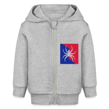 spider tier - Baby Organic Kapuzenjacke Baby Connector von Stanley/Stella - Grau meliert - Vorne