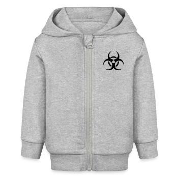 biohazard - Veste à capuche bébé bio Stanley/Stella - gris chiné - Devant