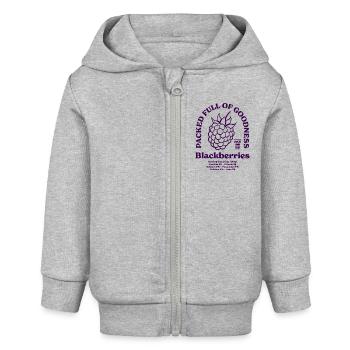 Brombeeren Nährstoffe - Baby Organic Kapuzenjacke Baby Connector von Stanley/Stella - Grau meliert - Vorne