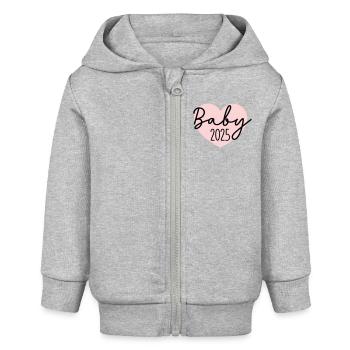 Bébé 2025 - Veste à capuche bébé bio Stanley/Stella - gris chiné - Devant