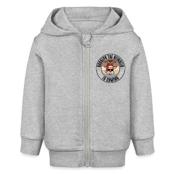 Rudolph - Baby Organic Kapuzenjacke Baby Connector von Stanley/Stella - Grau meliert - Vorne