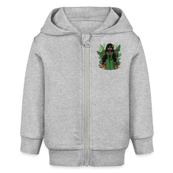 Chibi Wihnhilda - Veste à capuche bébé bio Stanley/Stella - gris chiné - Devant