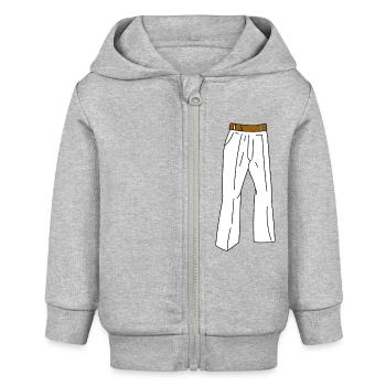weisse hose - Baby Organic Kapuzenjacke Baby Connector von Stanley/Stella - Grau meliert - Vorne
