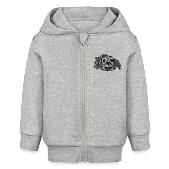 Auftauchende Robbe / Surfacing Seal - Design I - Baby Organic Kapuzenjacke Baby Connector von Stanley/Stella - Grau meliert - Vorne